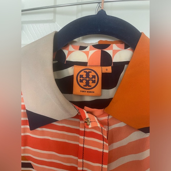 Tory Burch button down blouse size 0 - Picture 7 of 9